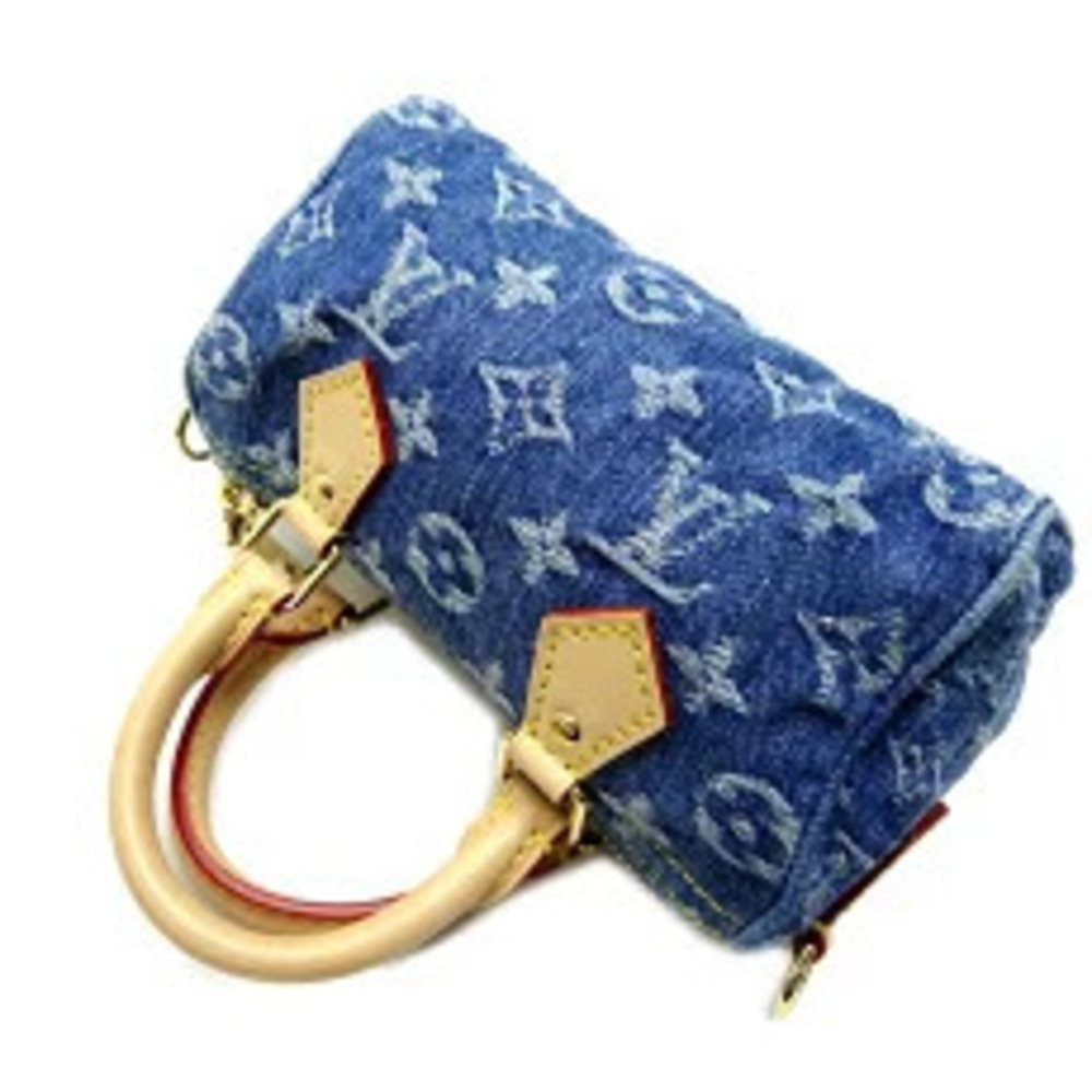 Louis Vuitton Speedy ST Handbag Monogram Denim Blue - Picture 4 of 8